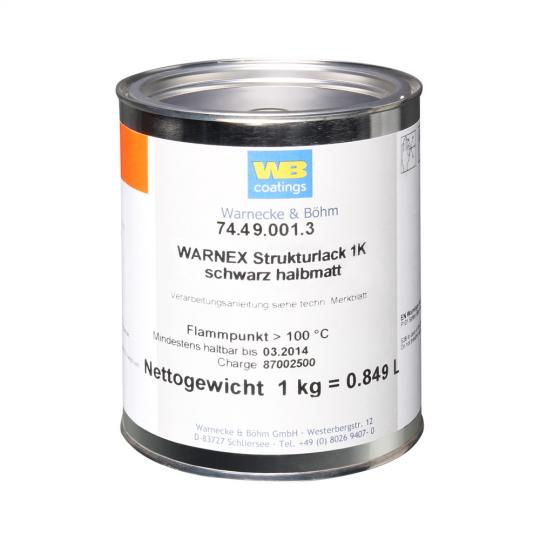 Warnex 0131 - Strukturlack schwarz 1 kg Warnex 