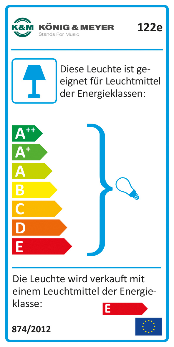 K&M 12295-018-55 Notenpultleuchte »Dimmer Light« schwarz König & Meyer  dimmbar