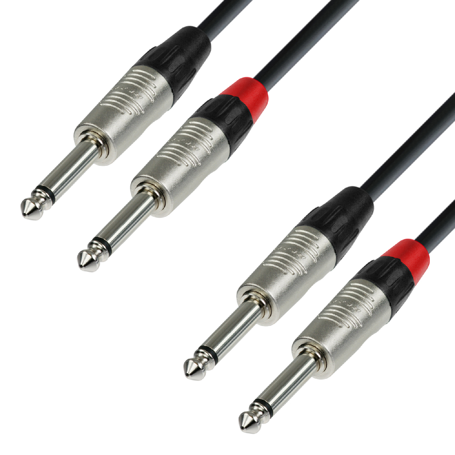 Audiokabel REAN 2 x 6,3 mm Klinke Mono auf 0,9 m Adam Hall Cables K4